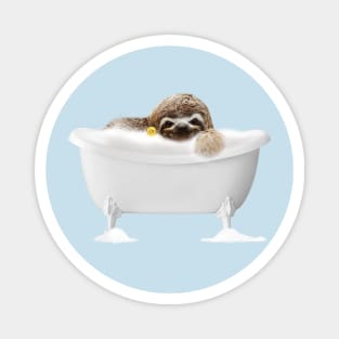 Sloth in Bathtub Magnet